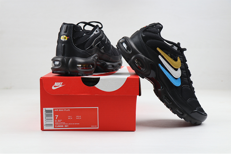 2020 Nike Air Max TN PLUS Black Blue Gold - Click Image to Close